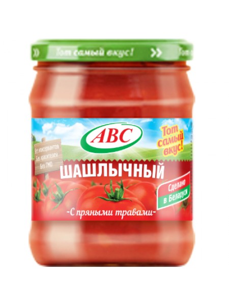 Кетчуп АВС Шашлычный с пряными травами 500 г*12 ст.банка Кетчуп АВС Шашлычный с пряными травами 500 г*12 ст.банка